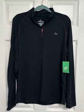 Men’s Long Sleeve 1/4 Zip Shirt - Black
